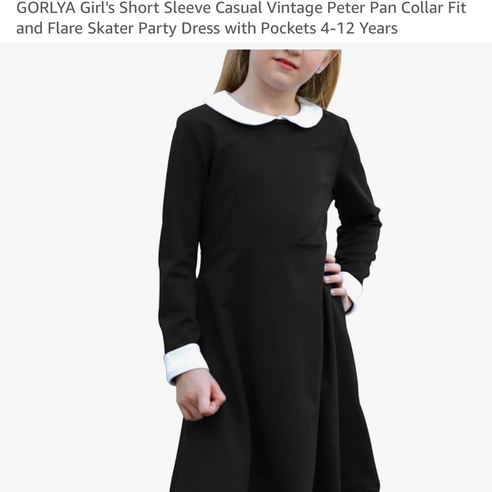 Classic Black and White Kids Dress